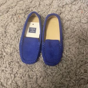 Brand new Janie and jack blue suede loafers. Toddler size 8.
